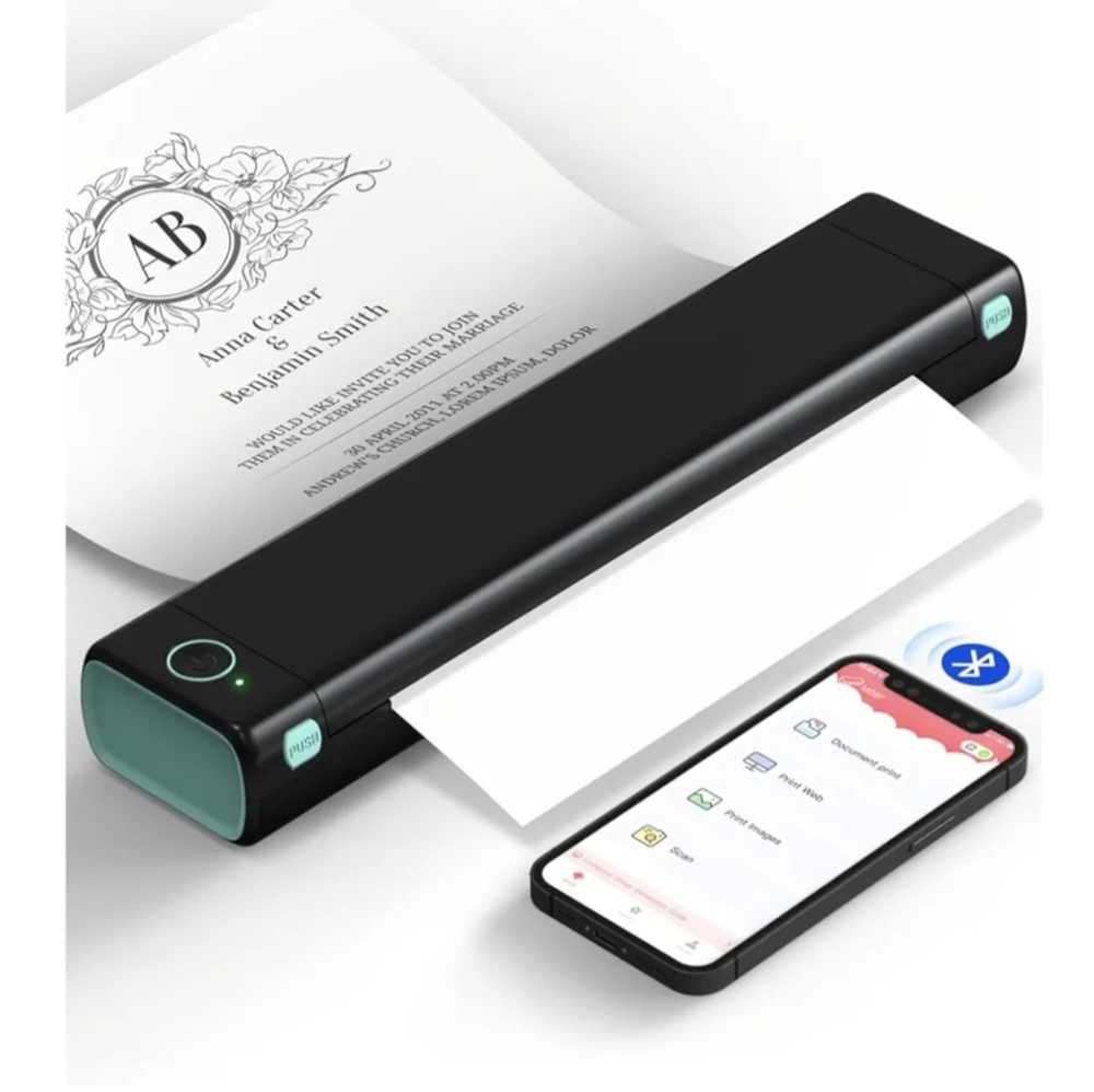 Phomemo M08F Wireless Portable Thermal Printer Bluetooth, Inkless, 8.5"x11"